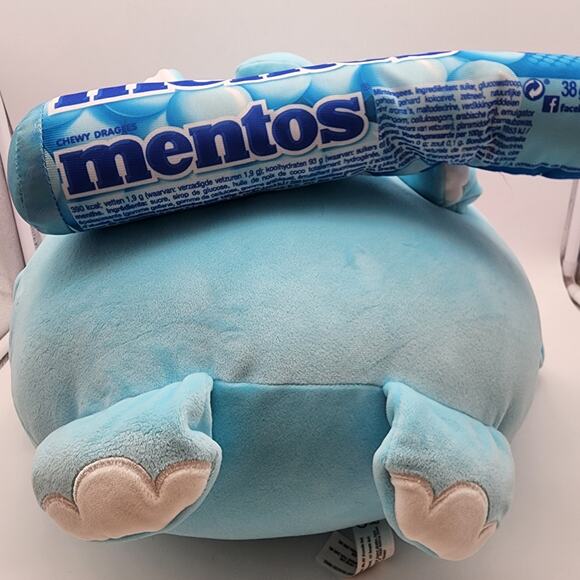 Lottie Blue Elephant Mentos Mint Jumbo Plush 14" Zuru Snackles Stuffed Animal - Picture 6 of 8